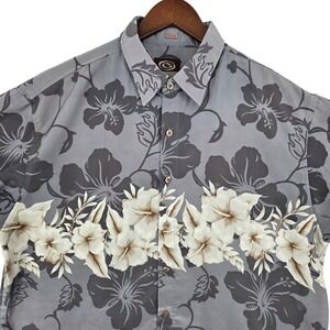 Gotcha Vintage XL Short Sleeve Button Up Shirt Mens Floral Hawaiian Aloha Surf